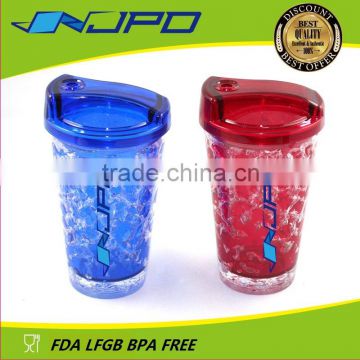 400ML Plastic Eco-friendly BPA Double wall Bottles With Ice