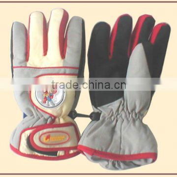 Long cuff waterproof reinforced new design men's ski gloves
