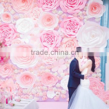 new wedding custom giant backdrop party wall paper colorful craft flower