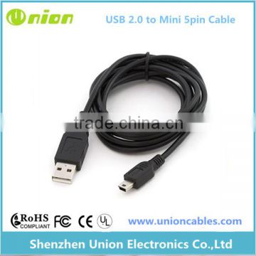 5M Metre USB 2.0 Male A to Mini B Xbox Controller Charger Cable 5-Pin Black