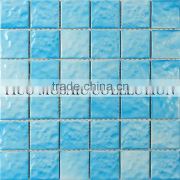 CM6613ZAD-ID crystal glass mosaic blue floor mosaic pattern easy mosaic patterns
