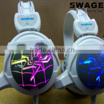 PH-991 private mould Custom stereo gaming headphones with mic, led light headset