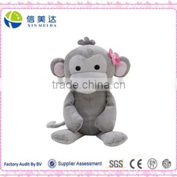 Lovely Cupcake Monkey soft plush toy with flower