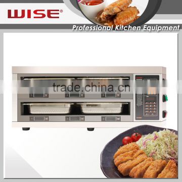 WISE Commercial Countertop Heated Holding Cabinet 2 Layers For Fast Food Use