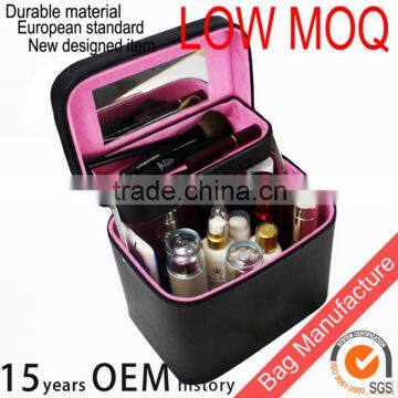 Leather jewelry storage box travel jewelry case cosmetic bag