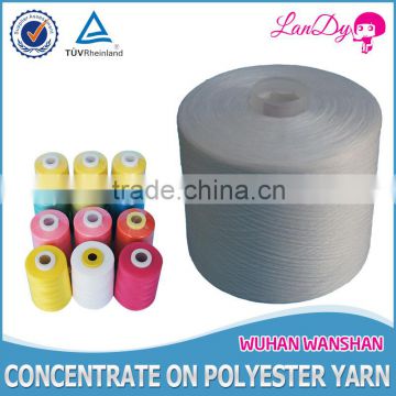 Manufacturer directly wholesale 42/2 semi-dull 100% polyester yarn in plastic or paper cone for knitting and weaving
