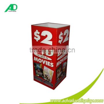 DVD VEDIO /MOVIES dump bin cardboard display advertising