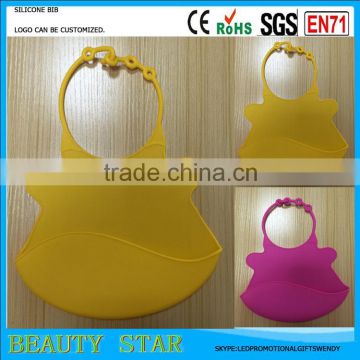 Customized silicone bib,Good quality baby silicone bib for promotional gifts
