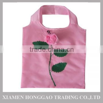 New trend polyester fashion reusable shopping bag, foldable bag
