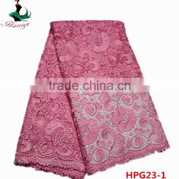 Haniye 2016/HPG23 high Quality Wholesale Cotton Guipure Lace Fabric For Wedding Dress african guipure lace fabric