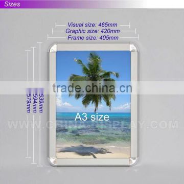 Different Size Aluminum Snap Photo Frame