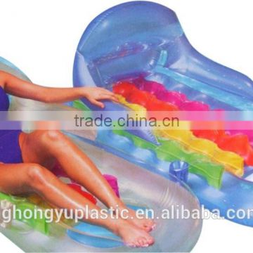 Durable Inflatable Air Water Chair For Adults , Plastic Beach Lounge