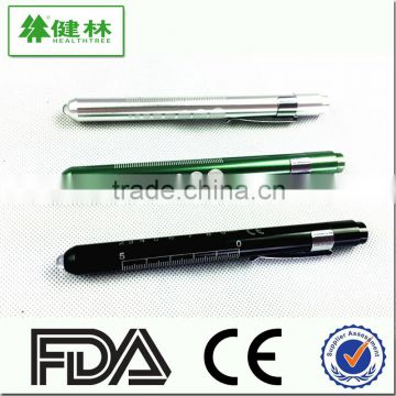 aluminum alloy led medical pen light with battery