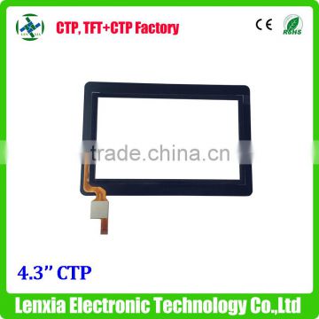 Standard or custom I2C interface 4.3 inch touch screen panel