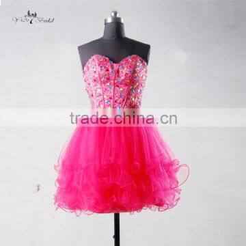 J-0094pink high quality luxury bling bling sexy crystal and sequin cooktail dresses