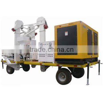 mobile wheat seed processing plant with diesel generator