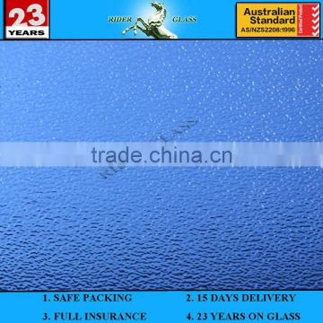 3-8mm equitable price Ford Blue Patterned Glass with AS/NZS 2208