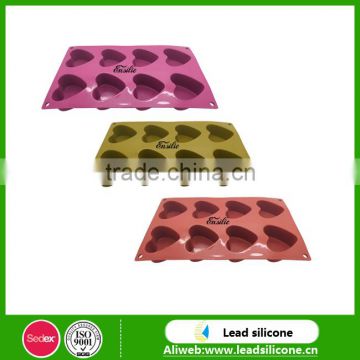100% food grade recycling heart combination shape silicone cake mold