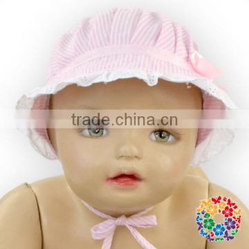 Pink Flower Lace Baby Hat Buckets Soft Cap Baseball Sports Cap Sun Visor Baby Cap Sun