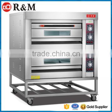 Double Use 3 Deck Oven,Electric Double Heat Deck Oven,Manual Control Board Double Deck Oven