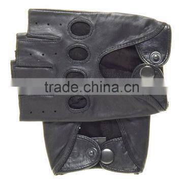 Cheap half finger leather driving glove