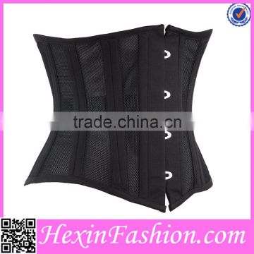 Lover-beauty High Quality 4 Steel Hooks 24 Steel Boned Corset Bustier with Laces