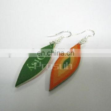 Hot new product for 2015 personalized nice leaf earrings for young girl