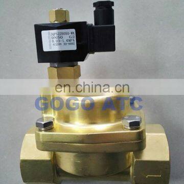 GOGO Normally Open 2 Way Pilot Diaphragm Brass electric solenoid water valves 1 1/2 inch 12v 220V AC 35mm PX-40K NBR 0.5-13bar