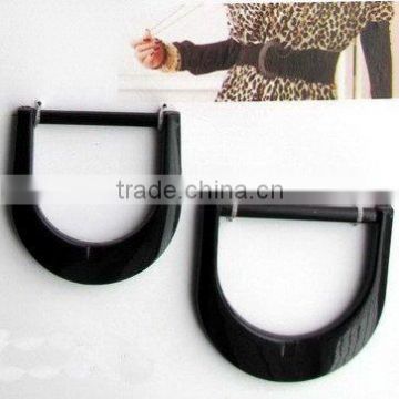 fashion D shape solid black color buckles