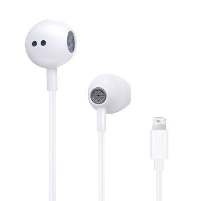 For lightning apple i phones to MFi wired earphone headphone white earbuds with custom packing box