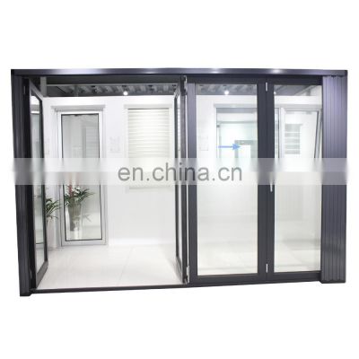 aluminium bifold folding door with retractable mesh