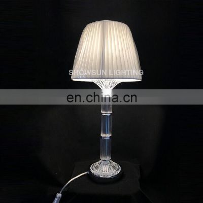 High quality wedding modern luxury design led lampshade crystal table lamp