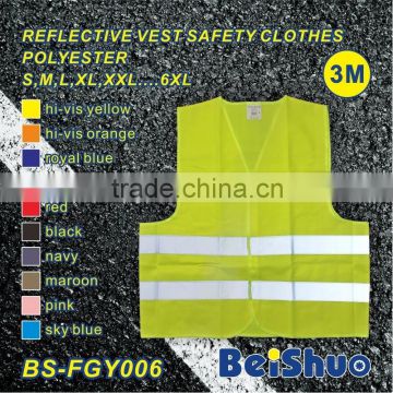 BS-FGY006 Reflective safety vest clothing hi-yellow