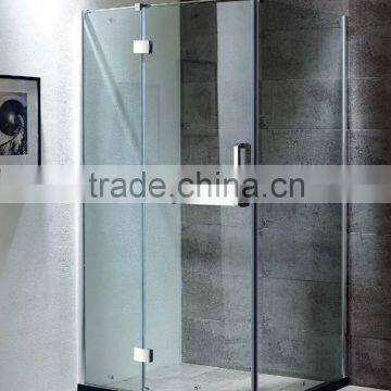 square shape dual sliding doors tempered glass shower room(C-1613R)