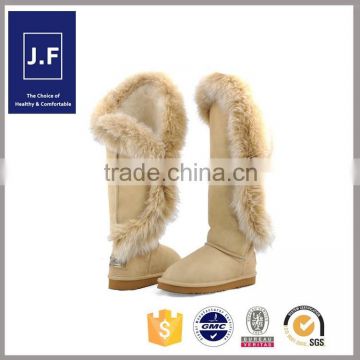 Direct factory supply 2015 winter popular cheap casual snow boots women white fur