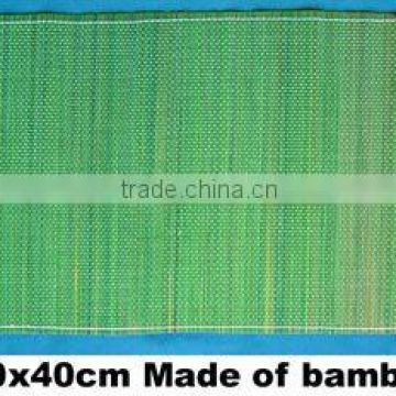 Bamboo table mat with linen