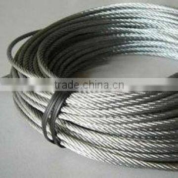 6X19W+IWS 8.6mm steel wire rope for temporarily