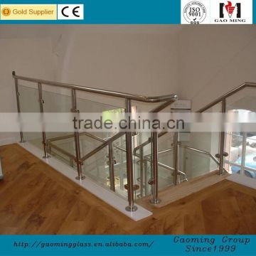 Alibaba golden supplier for 11 years popular design indoor glass railing with high quality GM-C287