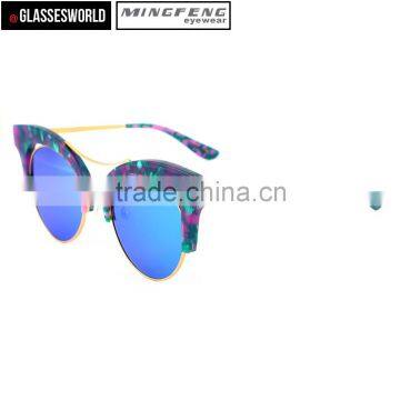 Latest Unique metal and acetate sunglasses made in china