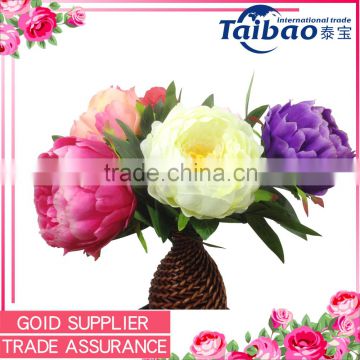 Tianjin artificial flower factory cheap price short stem peony artificial silk peony flowers wholesale                        
                                                Quality Choice