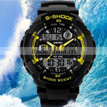 New Outdoor Sport S-Shock Multi Function Digital LED Quartz Watch Water Resistant Electronic Mens Watches
