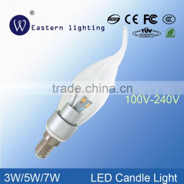 promotional e14 led candle lamps dimmable with high quality