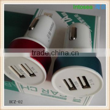 China supplier 2 port dual usb car charger 12v/24v ,car charger usb for cellphone
