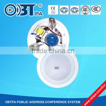 OBTPA 6'' ceiling speaker, 8w, 15w pa ceiling loudspeaker for shopping mall