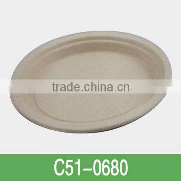 Bamboo Pulp Oval Food Packing Plate