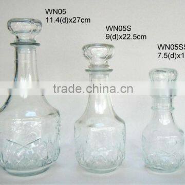 WN05,05S clear glass wine bottle