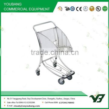 2015 New 4 wheels 6063 heigh strength aluminum alloy airport luggage cart without brake (YB-AT05)