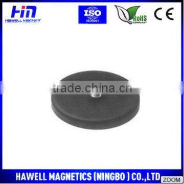 Rubber coated neodymium pot magnets