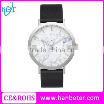Fashion top brand watches ladies private label watch with real marble face