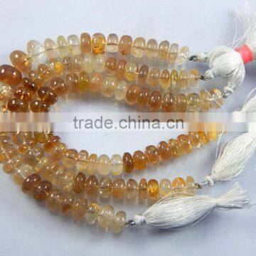 Natural Imperial Topaz Roundel Beads